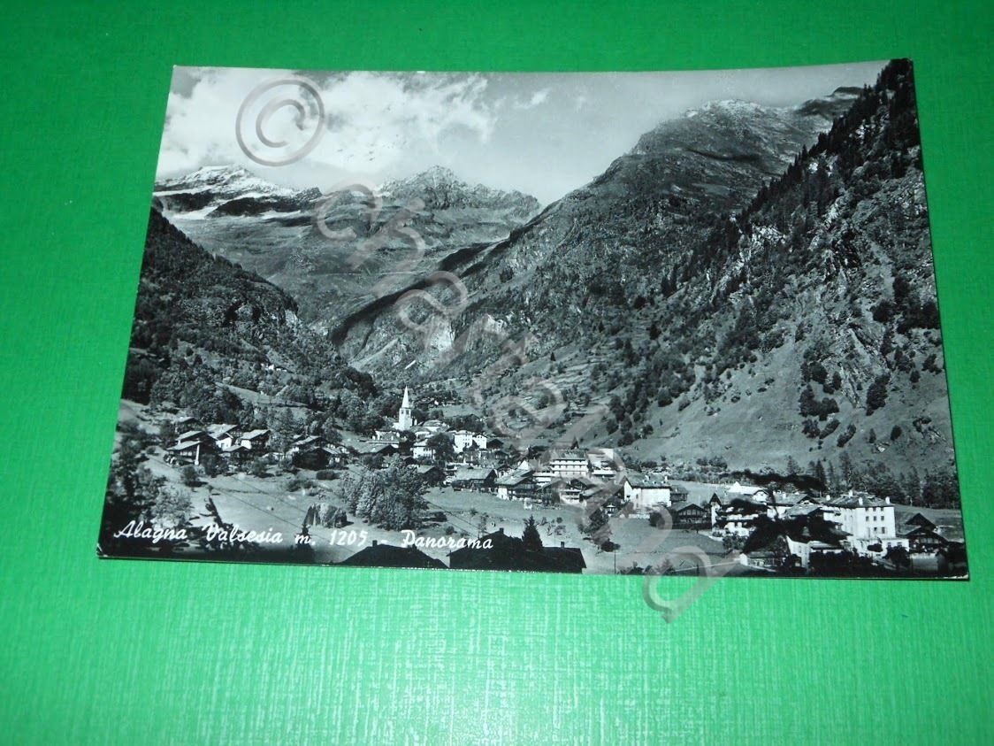 Cartolina Alagna Valsesia - Panorama -- 1960