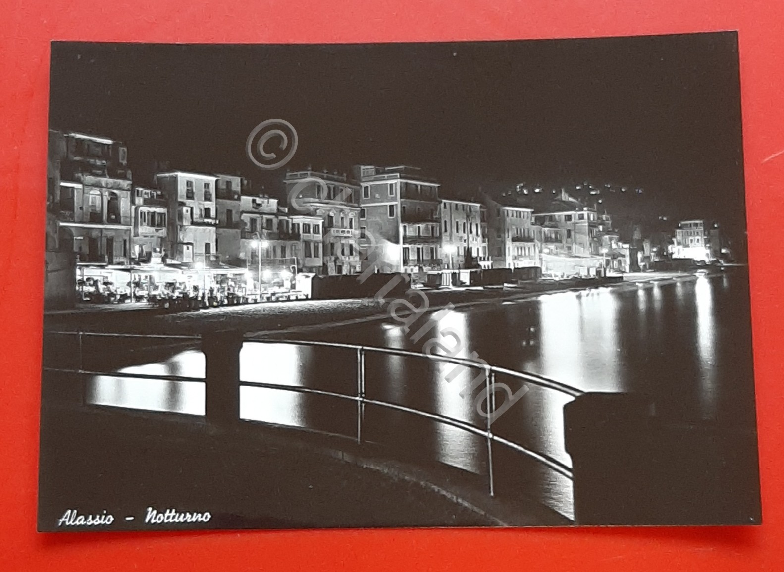 Cartolina Alassio - Panorama Notturno - 1968