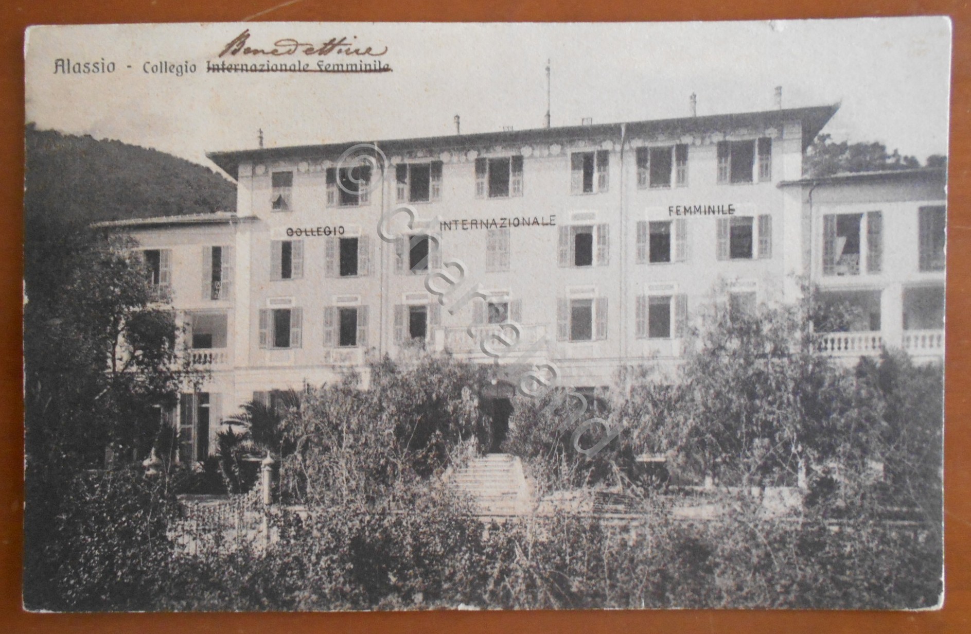 Cartolina Alassio (Liguria) - Collegio Benedettine - 1928