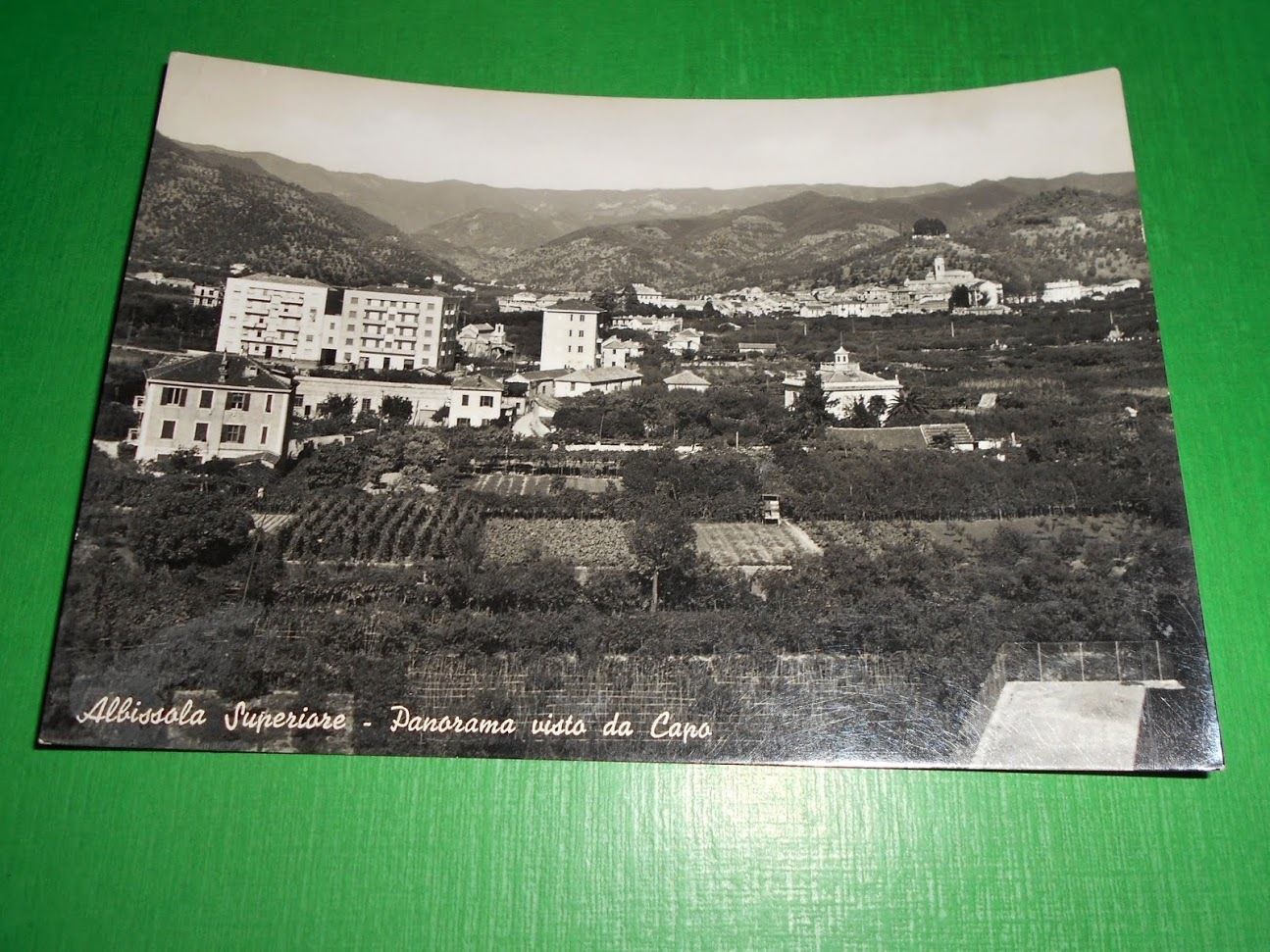 Cartolina Albissola Superiore - Panorama visto da Capo 1955.