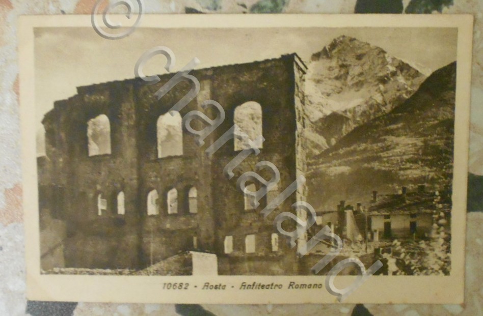 Cartolina Aosta - Anfiteatro Romano - 1930 ca.