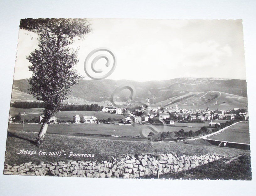 Cartolina Asiago - Panorama generale 1955 ca.