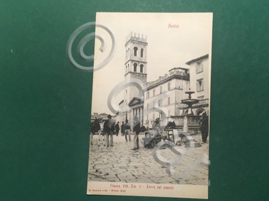 Cartolina Assisi - Piazza Vitt. Emanuele II - Torre Del …