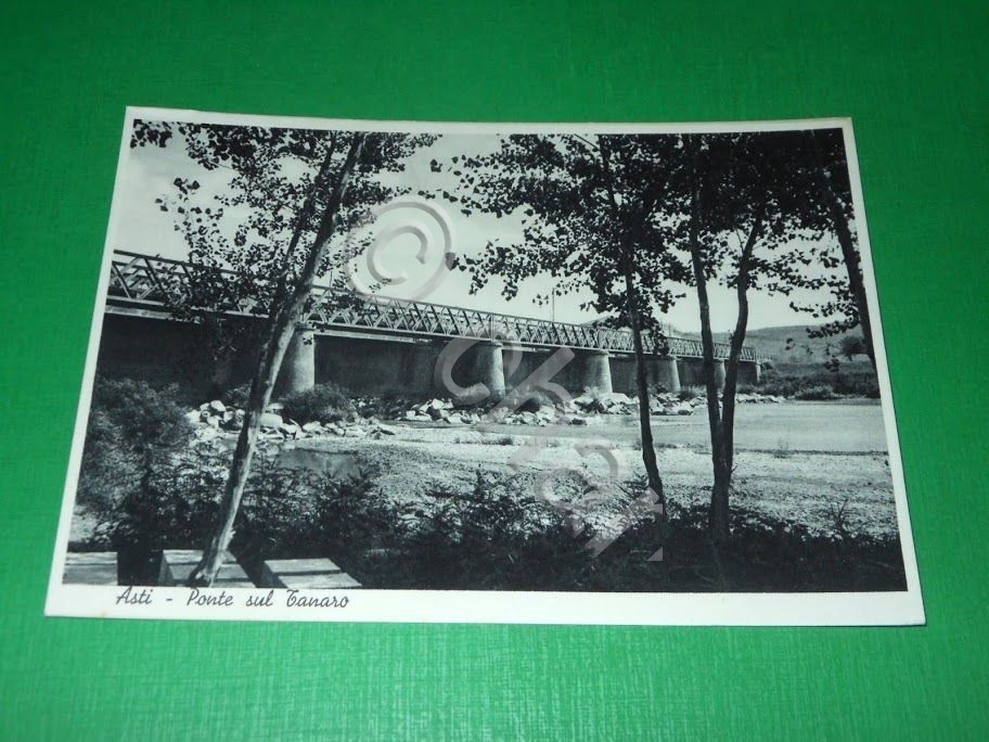 Cartolina Asti - Ponte sul Tanaro 1934