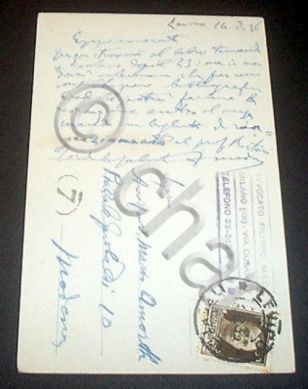 Cartolina Autografo politico Filippo Meda - 1936