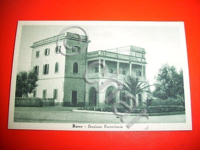 Cartolina Barce Libia - Stazione Ferroviaria 1930 ca.