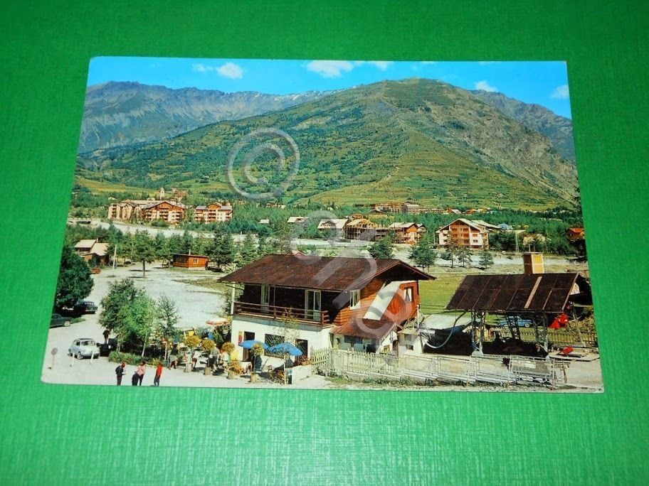 Cartolina Bardonecchia - Campo Smith e Borgo S. Francesco 1964.