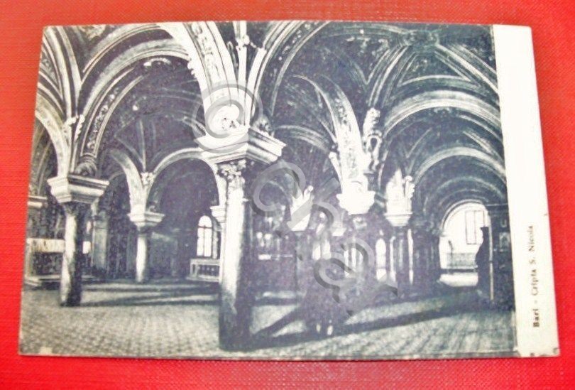 Cartolina Bari - Cripta S. Nicola 1925 ca.