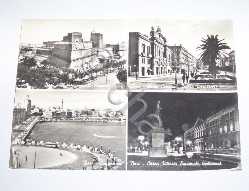 Cartolina Bari - Vedute diverse 1964.