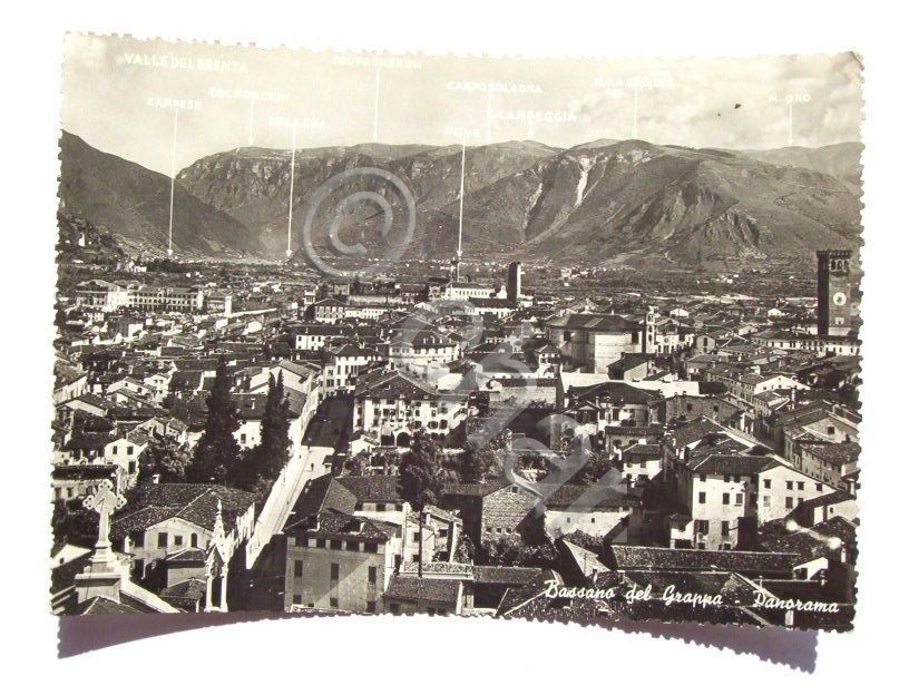 Cartolina Bassano del Grappa - Panorama 1951.