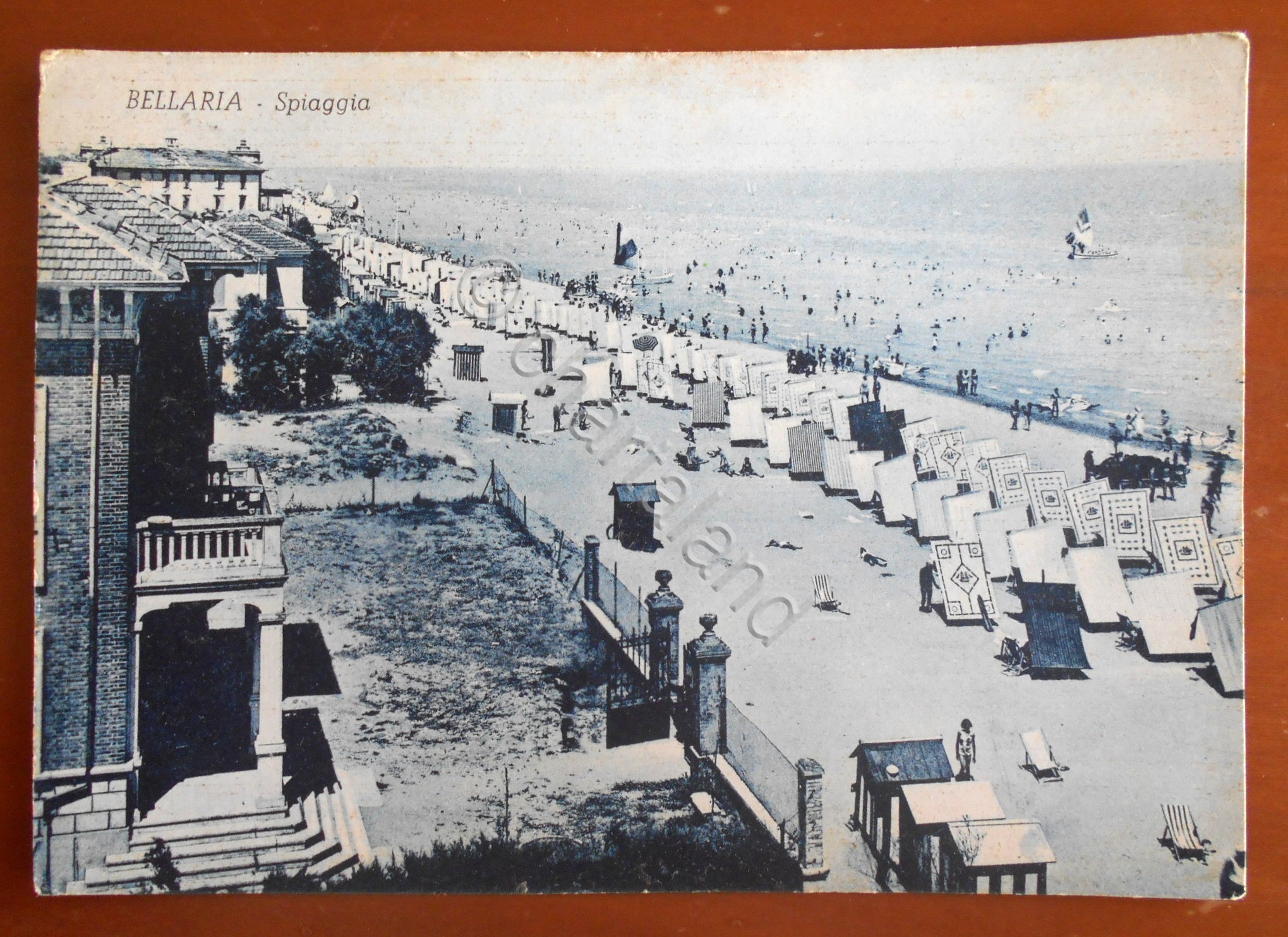 Cartolina Bellaria - Spiaggia - 1953