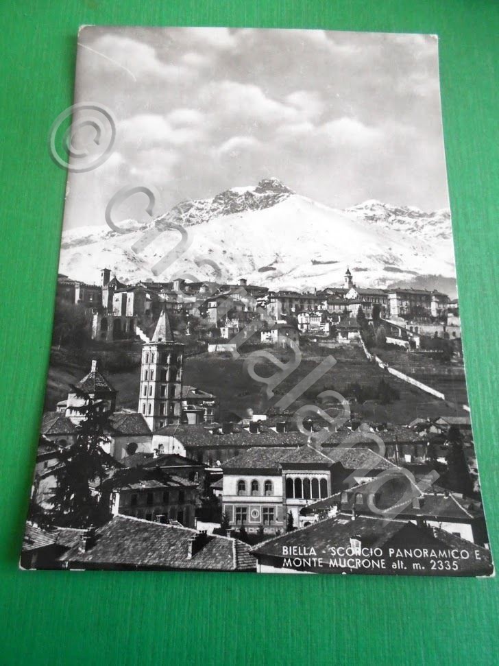 Cartolina Biella - Scorcio panoramico - Monte Mucrone 1950 ca.