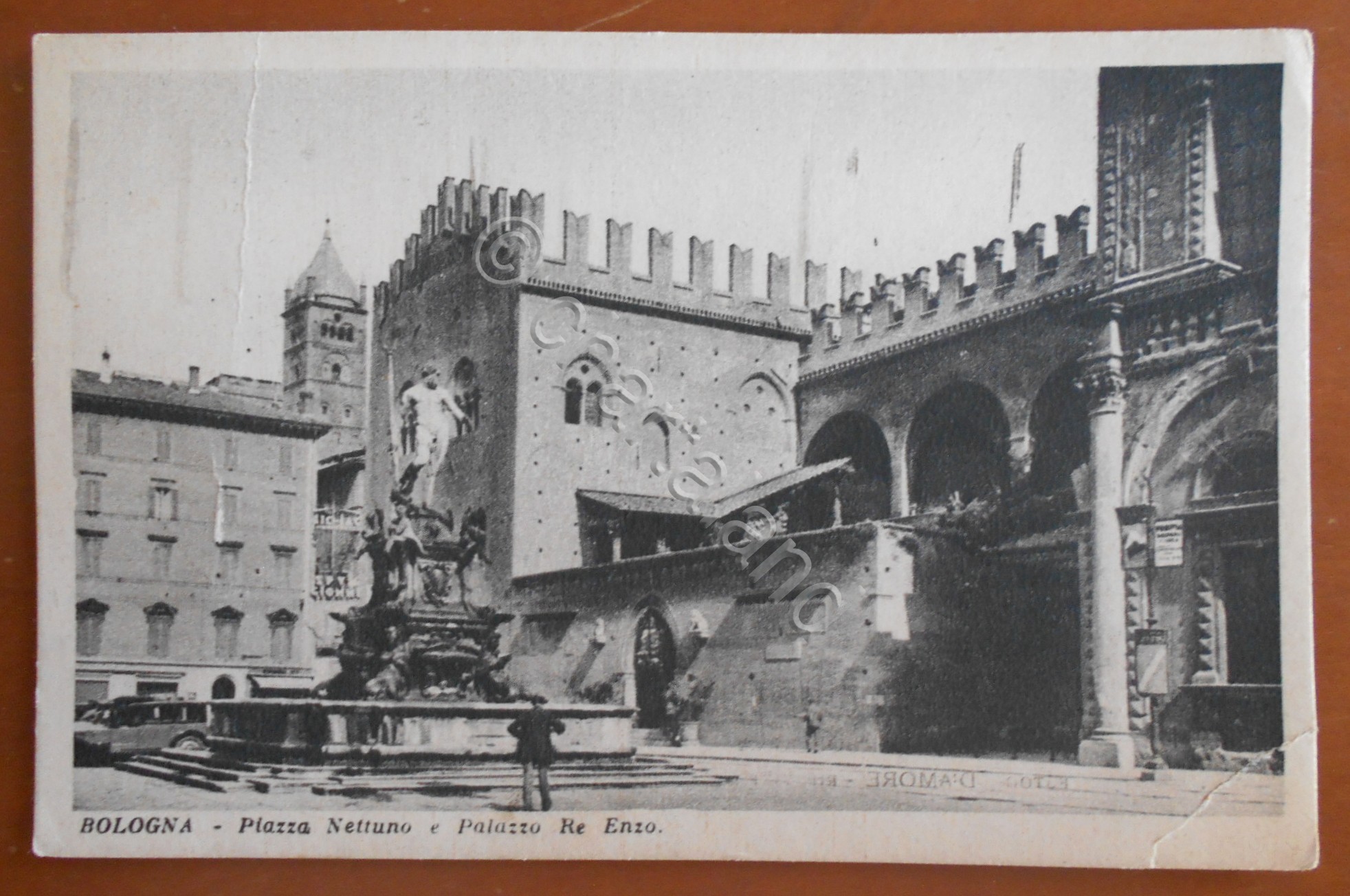 Cartolina Bologna - Piazza Nettuno e Palazzo Re Enzo - …