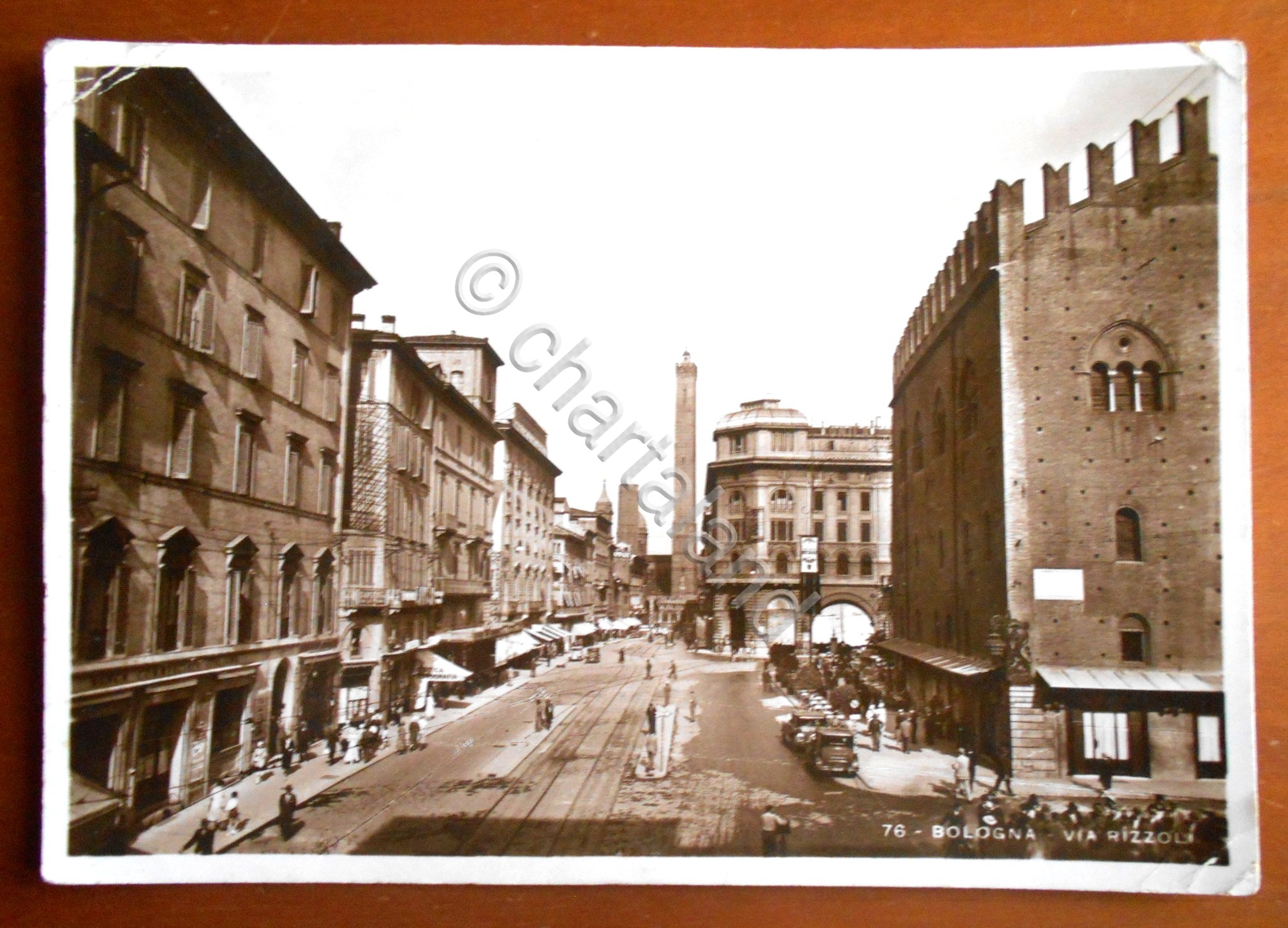 Cartolina Bologna - Via Rizzoli - 1939