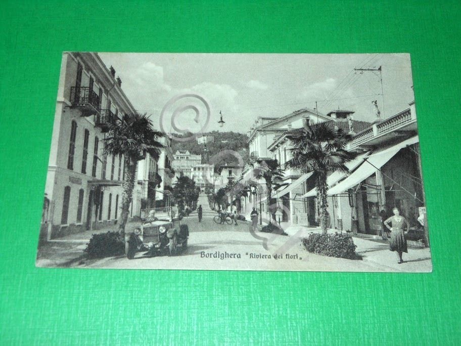 Cartolina Bordighera - Riviera dei Fiori .