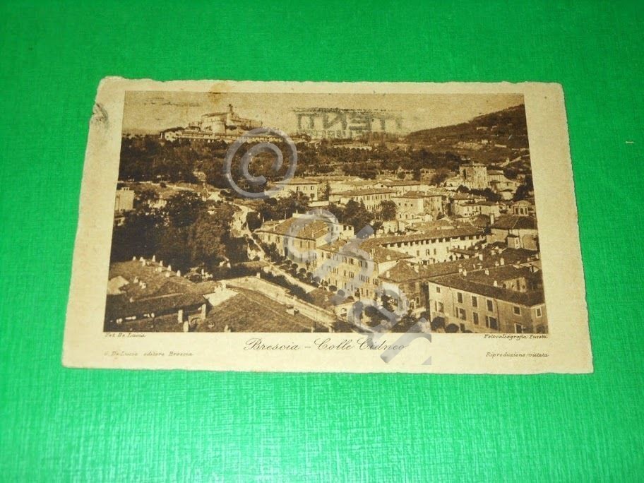 Cartolina Brescia - Colle del Cidneo 1931.