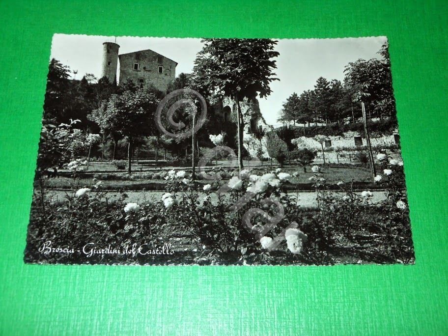 Cartolina Brescia - Giardini del Castello 1963.