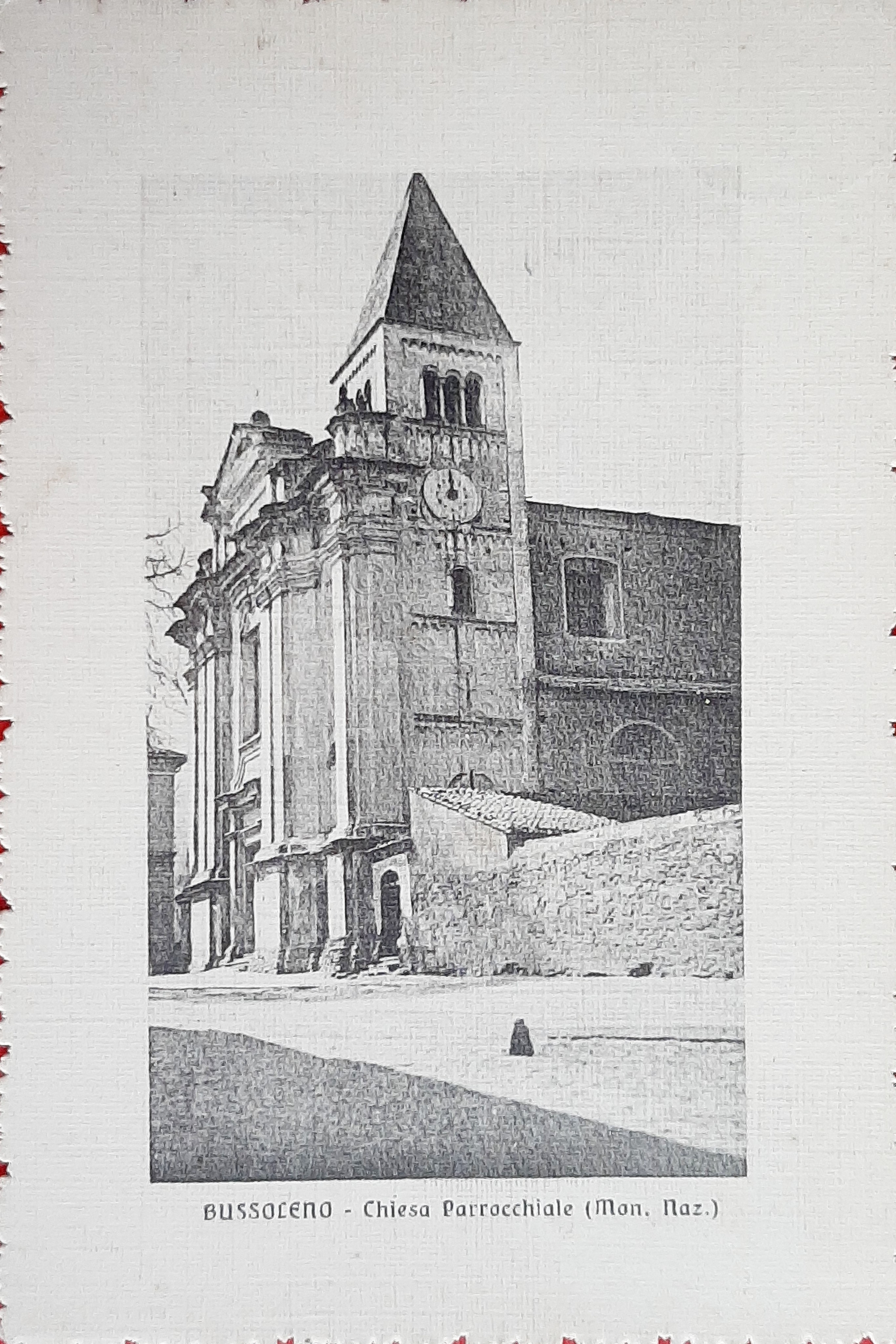 Cartolina Bussoleno - Chiesa Parrocchiale - 1913