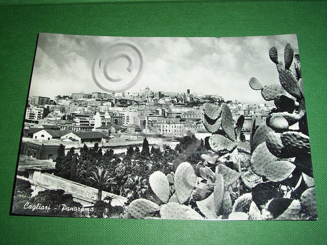 Cartolina Cagliari - Panorama generale 1960.