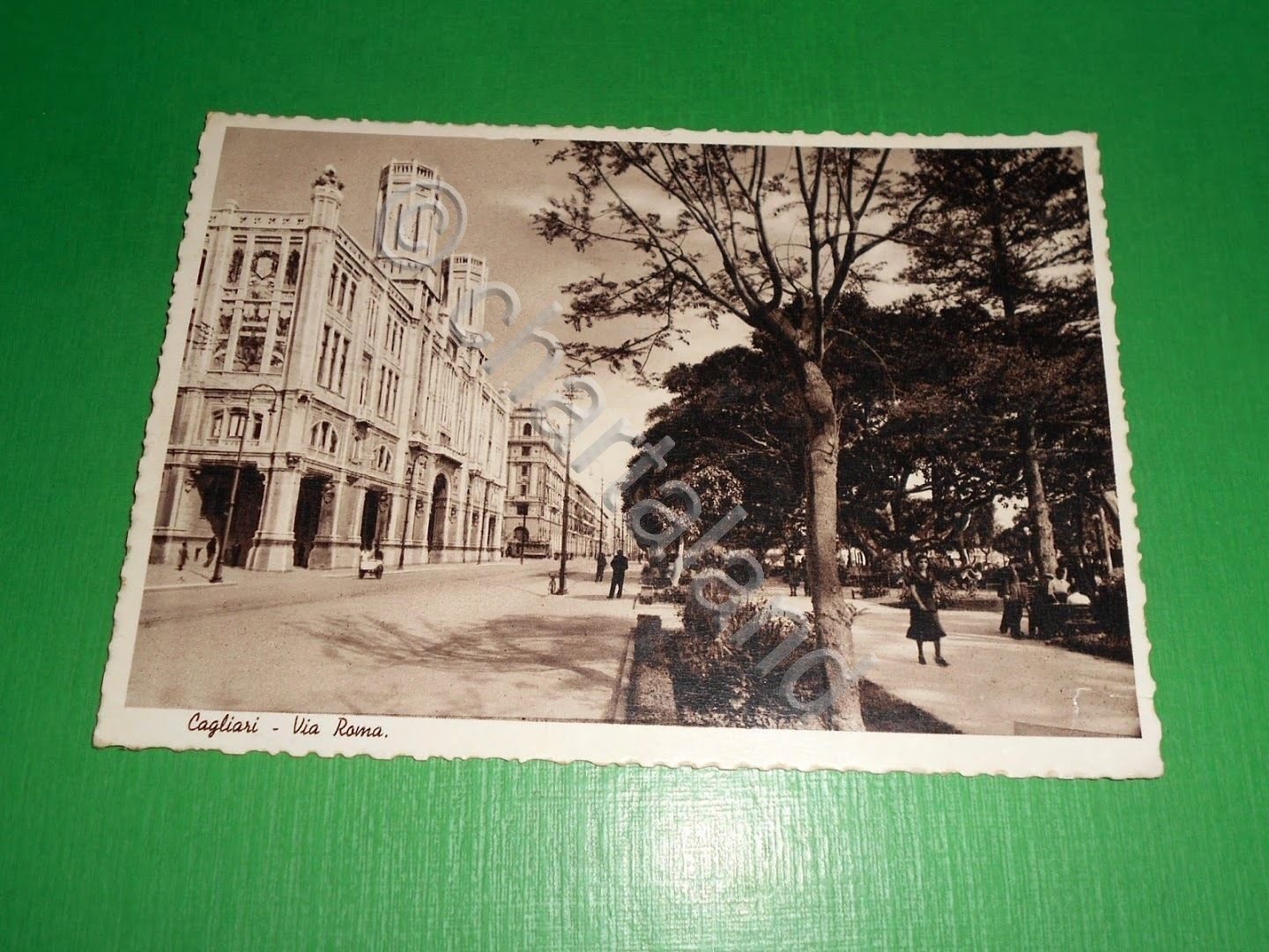 Cartolina Cagliari - Via Roma 1937.