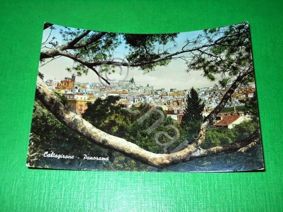 Cartolina Caltagirone - Panorama 1955.