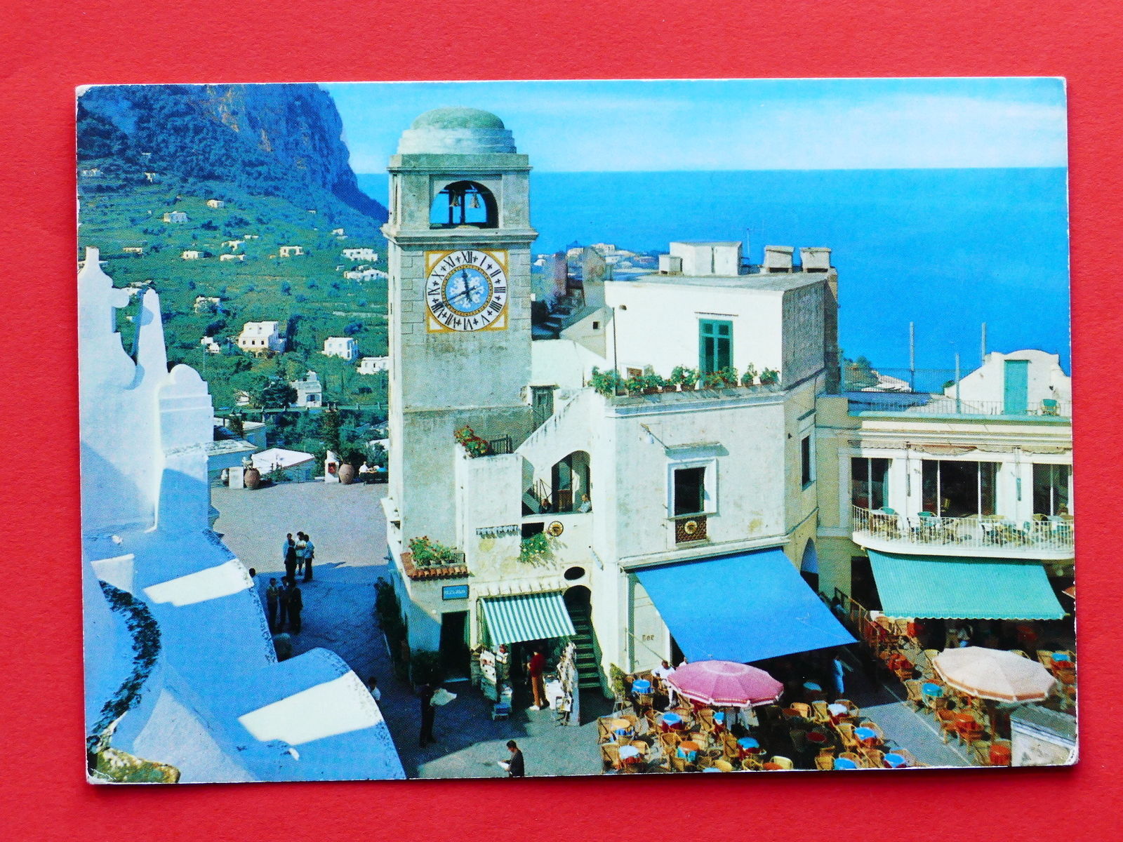Cartolina Capri - La Piazza e il Campanile - 1979.