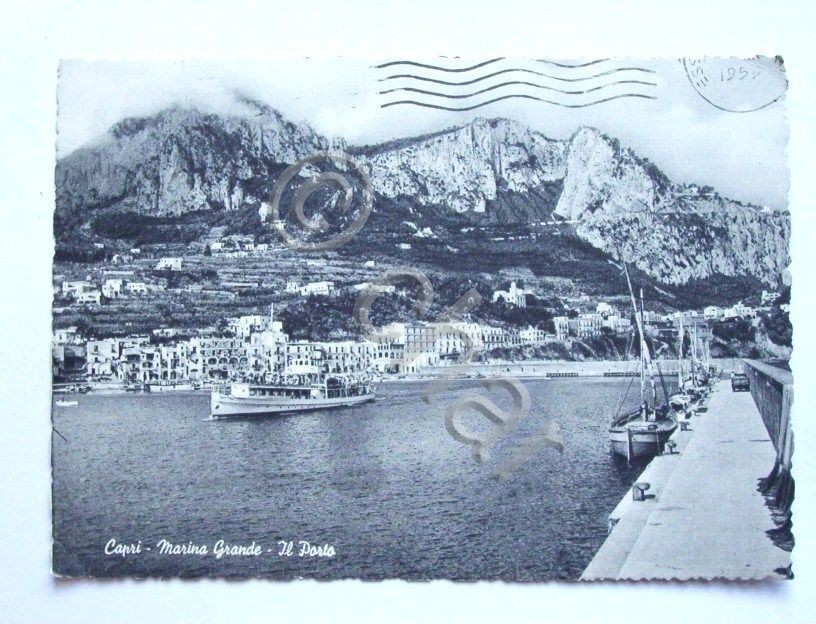 Cartolina Capri - Marina Grande - Il Porto -- 1955
