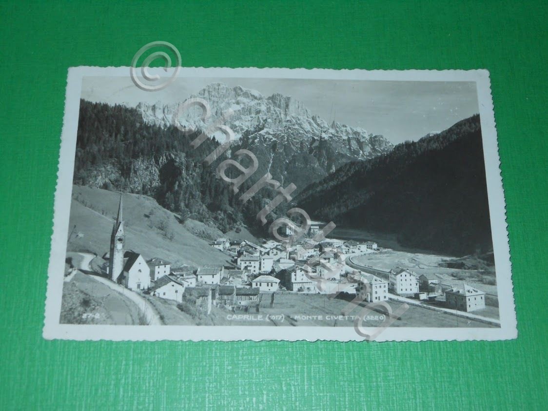 Cartolina Caprile - Monte Civetta - Scorcio panoramico 1942