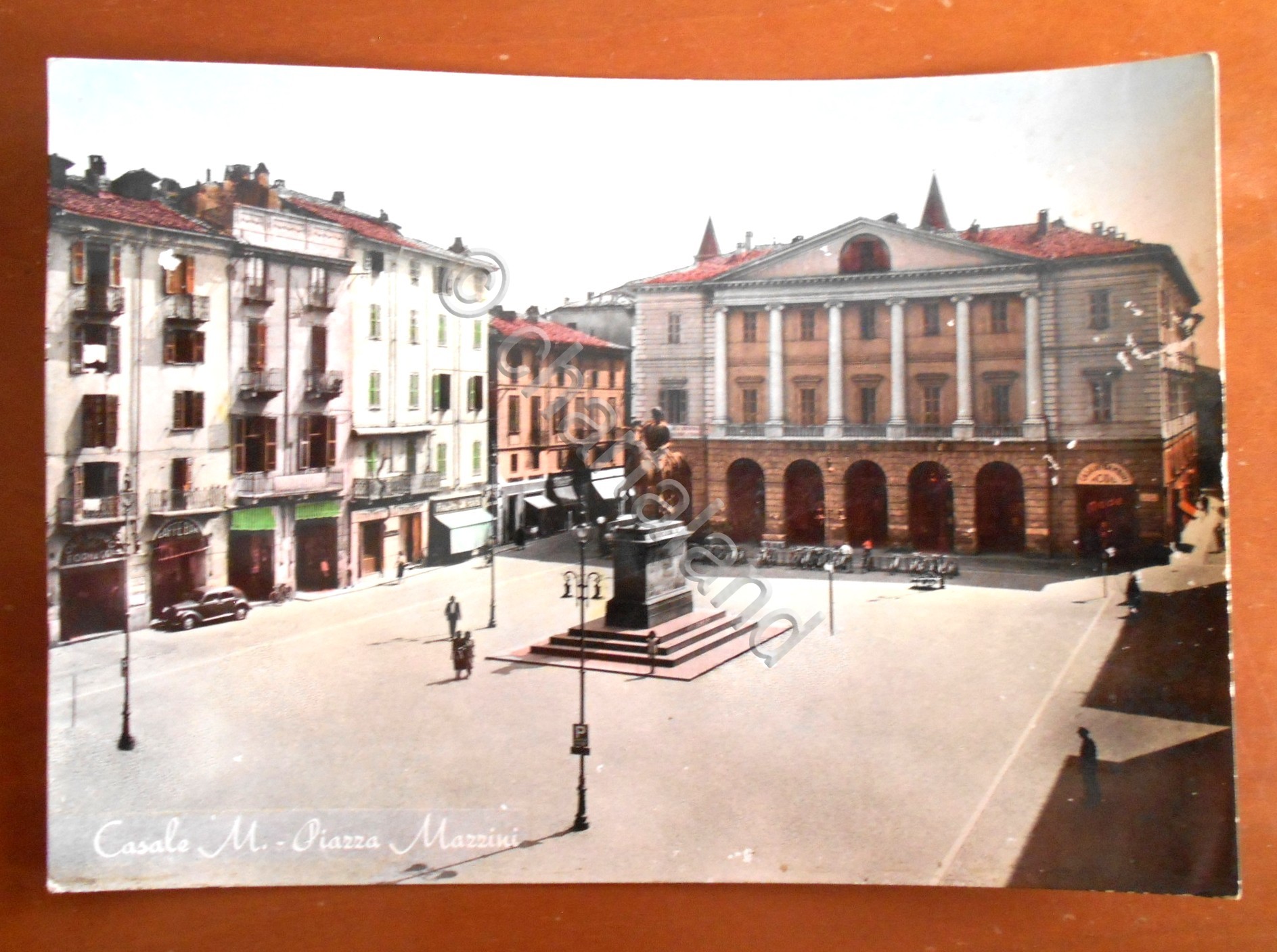 Cartolina Casale M. - Piazza Mazzini - 1952