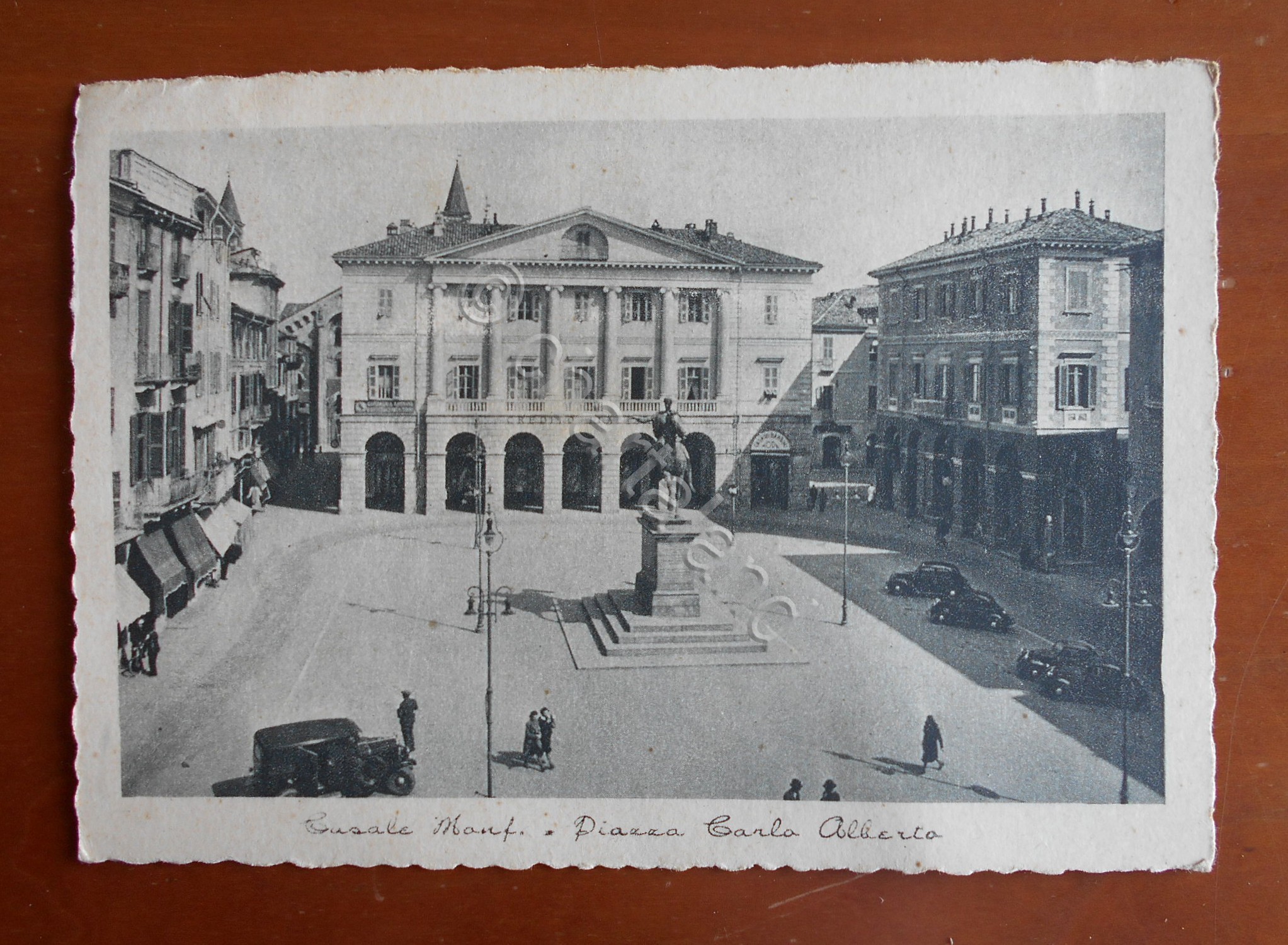 Cartolina Casale Monferrato - Piazza Carlo Alberto - 1942