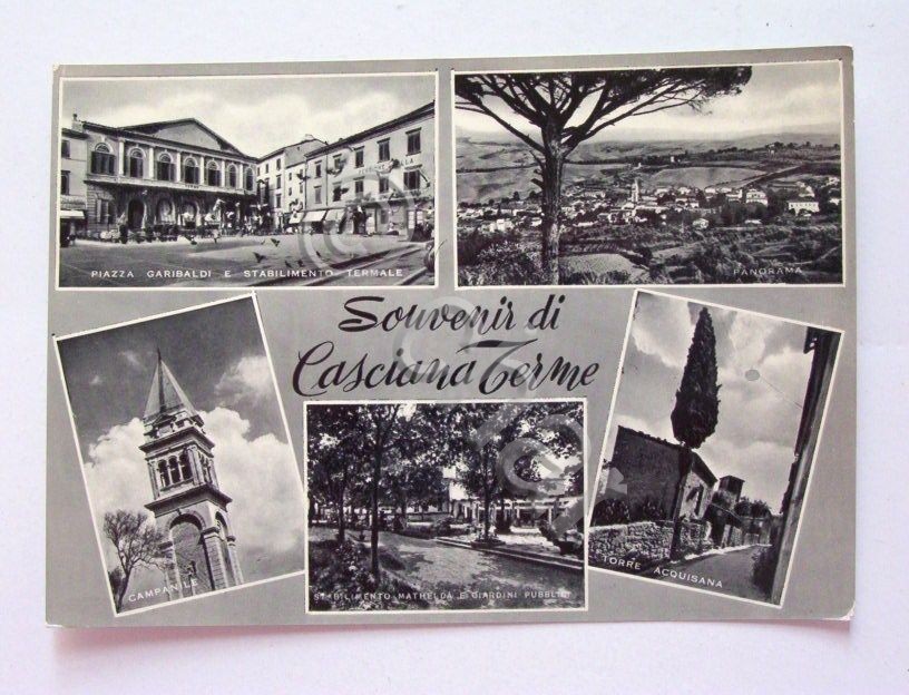 Cartolina Casciana Terme - Vedute diverse 1960 ca.