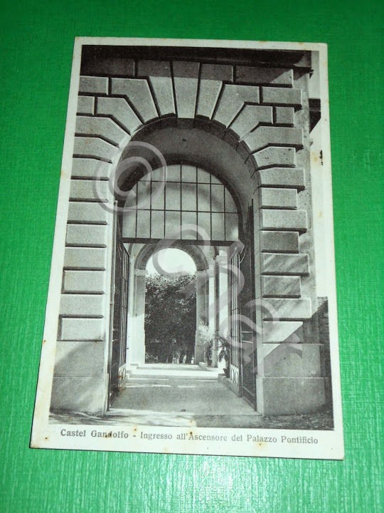 Cartolina Castel Gandolfo - Ingresso Ascensore del Palazzo Pontificio 1925 …