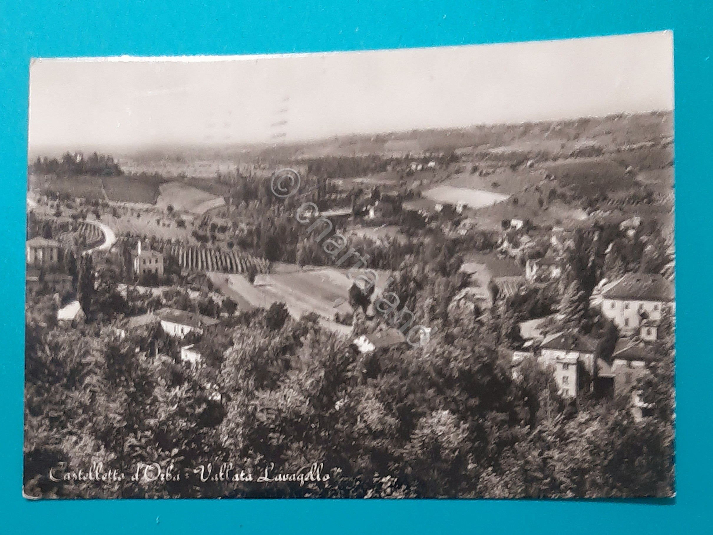 Cartolina Castelletto D' Orba - Vallata Lavagello - 1955