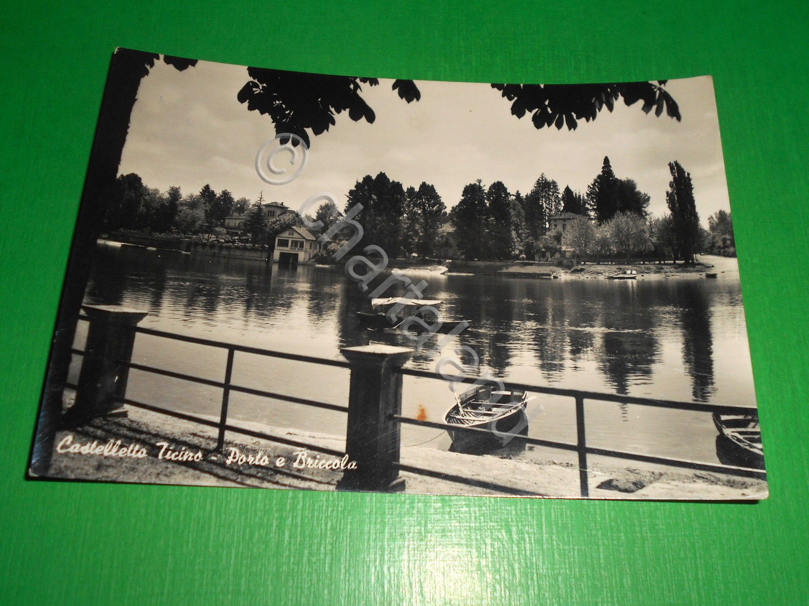 Cartolina Castelletto Ticino - Porto e Briccola 1953