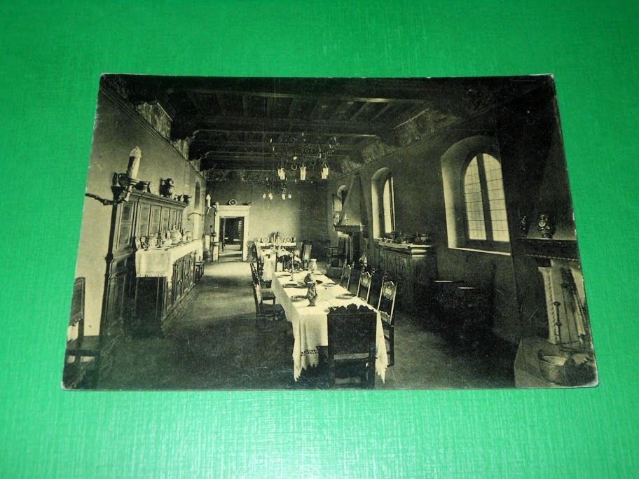 Cartolina Castello di Gradara - Sala da pranzo 1960 ca.