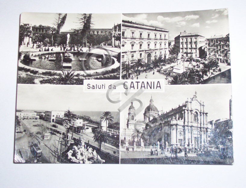 Cartolina Catania - Vedute diverse - 1955.