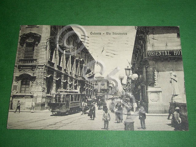 Cartolina Catania - Via Stesicorea 1920 ca.