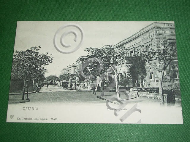 Cartolina Catania - Viale Margherita 1900 ca.