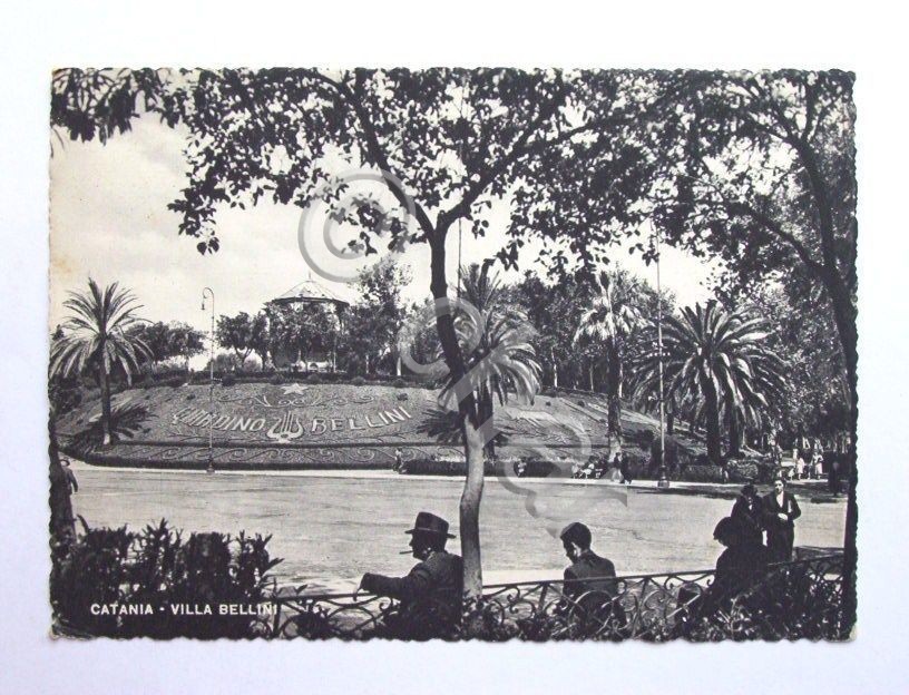 Cartolina Catania - Villa Bellini - 1955.