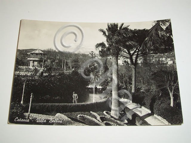 Cartolina Catania - Villa Bellini 1949.