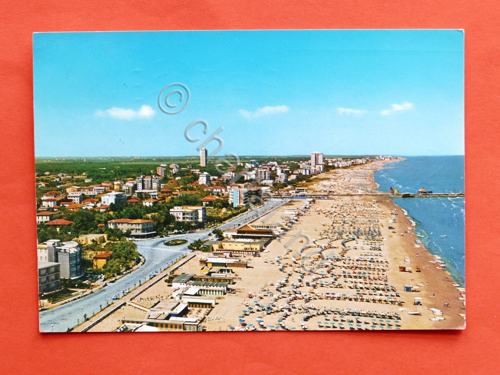 Cartolina Cervia - Milano Marittima - Panorama aereo - 1967