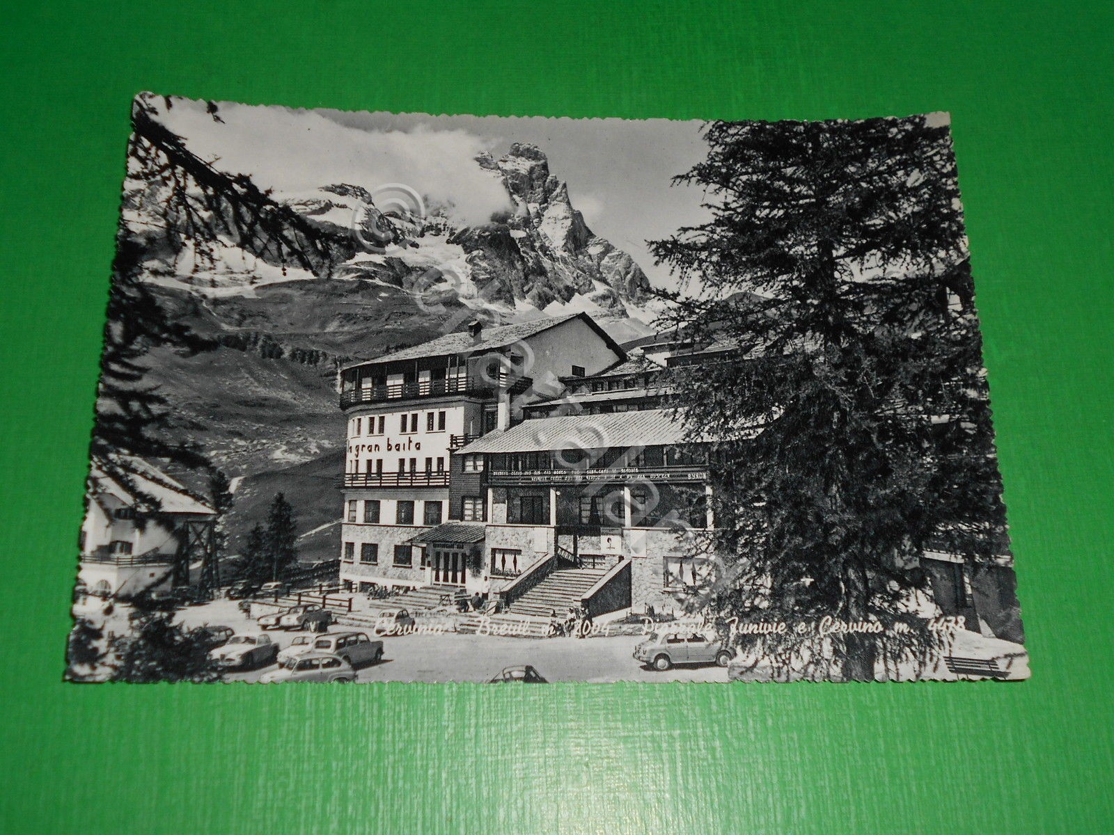Cartolina Cervinia - Breuil - Piazzale Funivie e Cervino 1960 …
