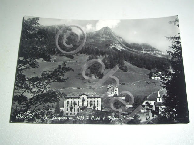 Cartolina Champoluc - Casa e Villa Olivetti 1960.