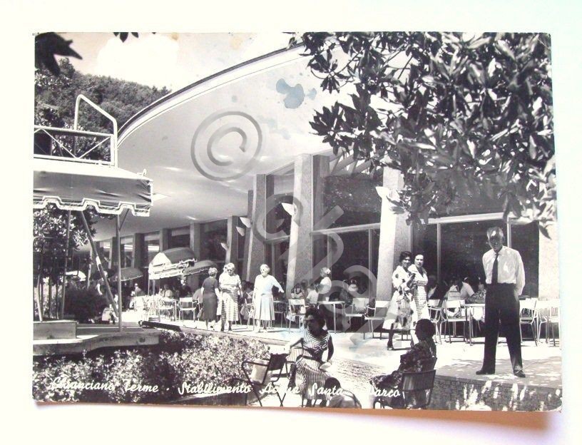 Cartolina Chianciano Terme - Stab. Acqua Santa 1961.