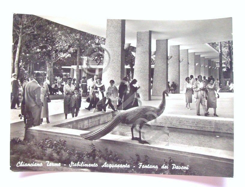 Cartolina Chianciano Terme - Stab. Acquasanta 1959.