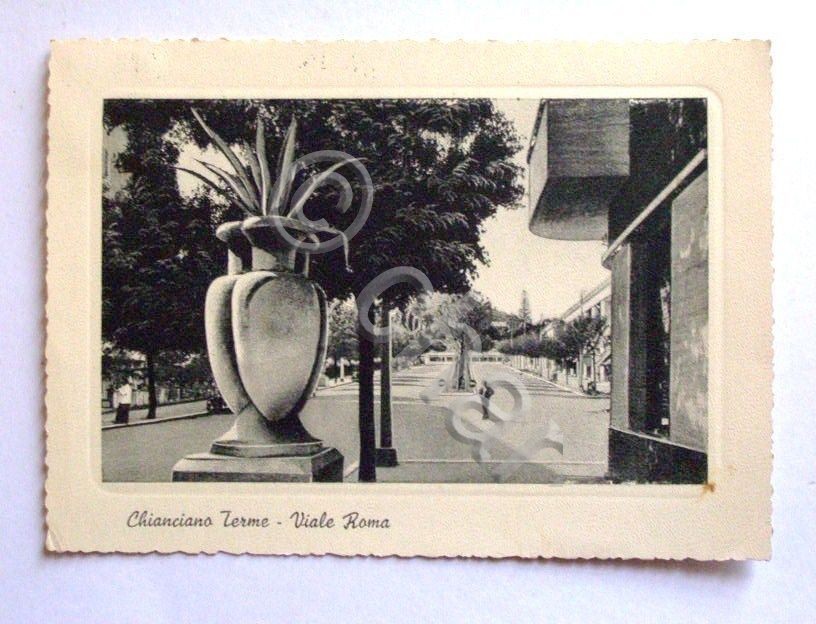 Cartolina Chianciano Terme - Viale Roma 1958.