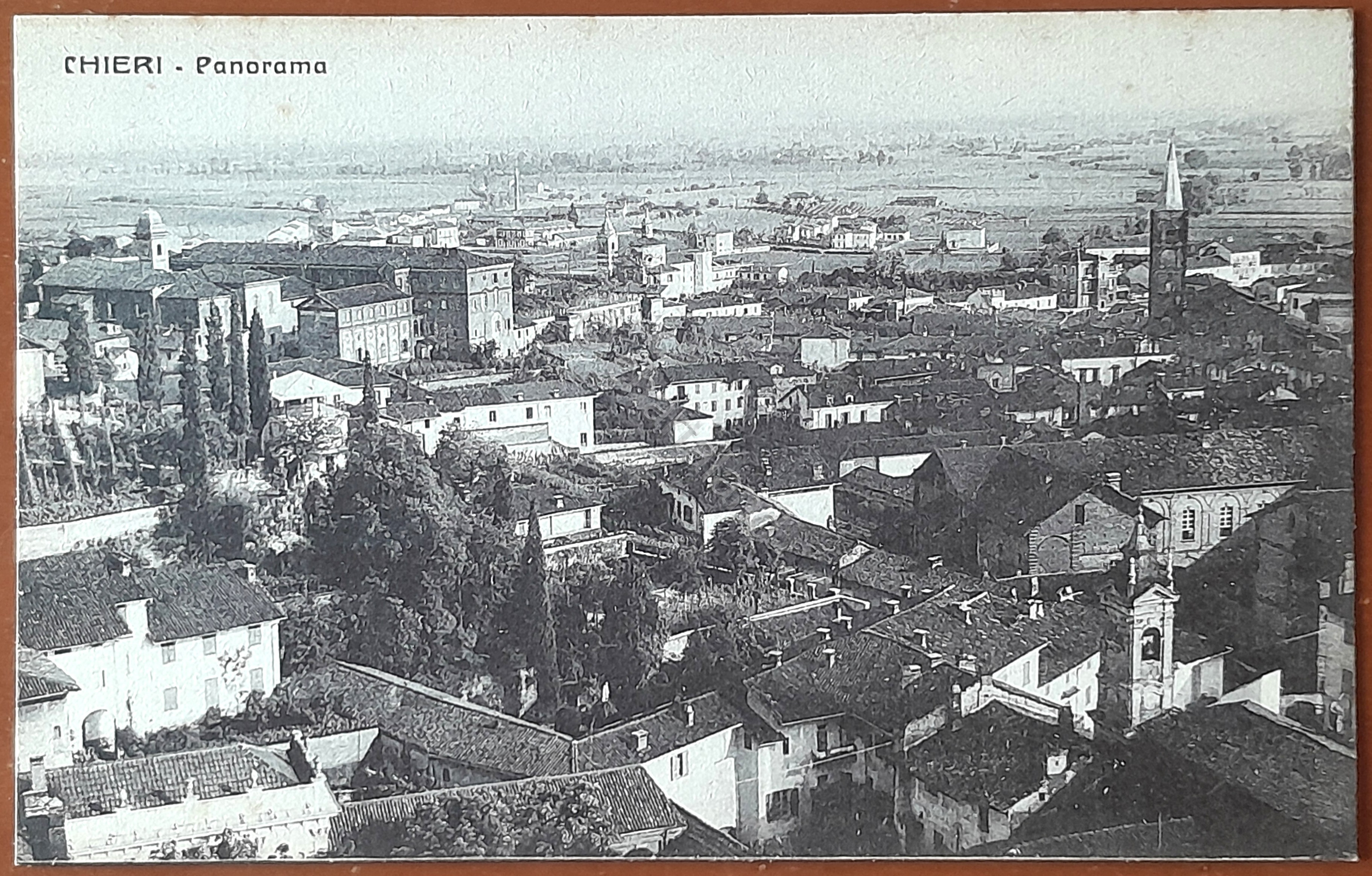 Cartolina Chieri - Panorama - 1940 ca.