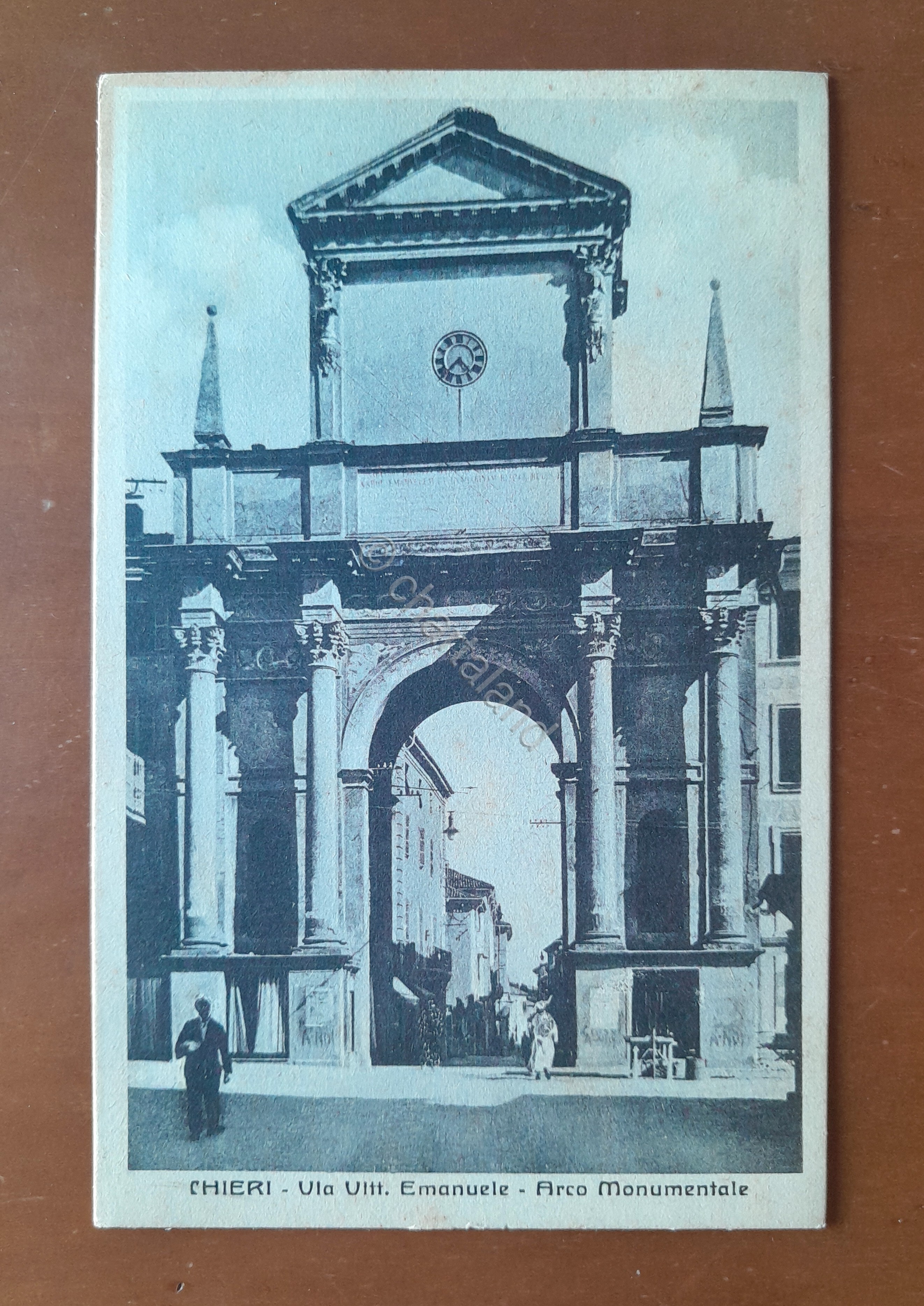 Cartolina Chieri - Via Vitt. Emanuele - Arco Monumentale - …