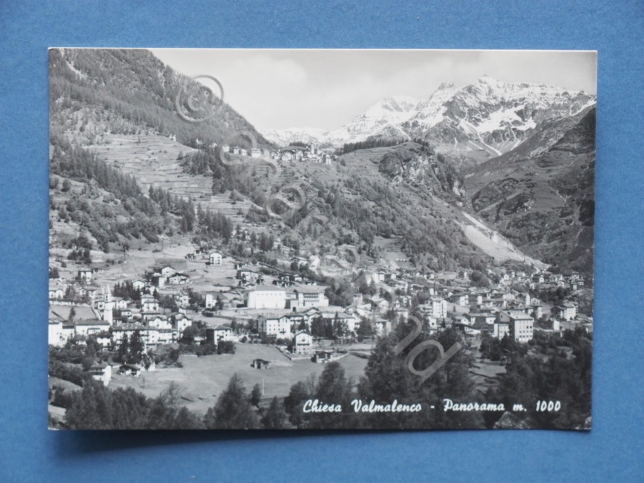 Cartolina Chiesa di Valmalenco - Panorama - 1960 ca..