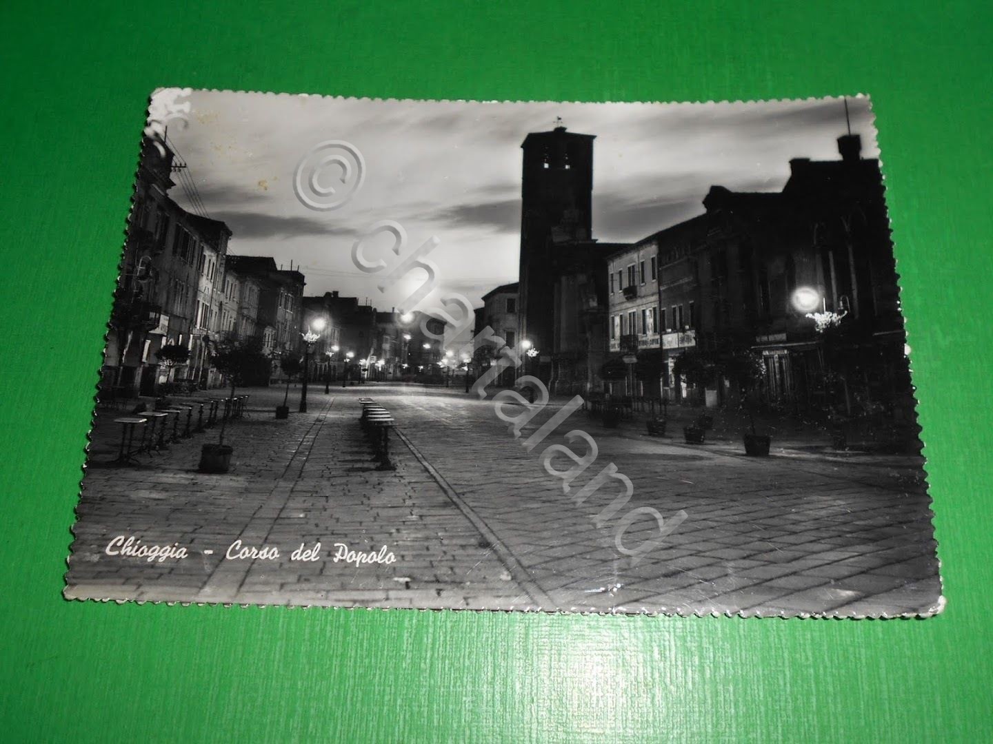 Cartolina Chioggia - Corso del Popolo 1950.